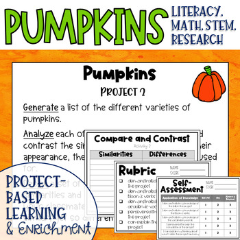 Preview of Pumpkin Themed Makerspace Project Based Learning and Enrichment Task Cards