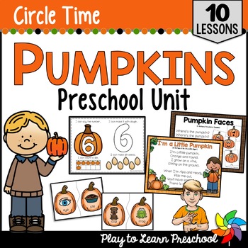 Preview of Pumpkins Unit Lesson Plans Fall Autumn October Activities for Preschool Pre-K