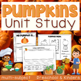 Pumpkins Unit Study for PreK & K