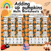 Pumpkins Wagon Addition Worksheets| Math Activities| Kinde