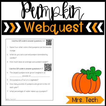 Preview of Pumpkins Webquest