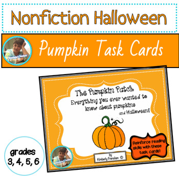 Preview of Pumpkins & Halloween Traditions Nonfiction Task Cards