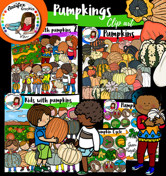 Preview of Pumpkins clip art bundle- 180 items!