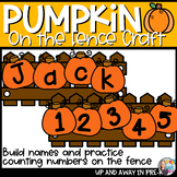 Pumpkins on a Fence - Name Craft - Halloween Craft - Count