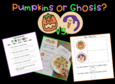Pumpkins or Ghosts? Tally Chart & 5 Senses Activity