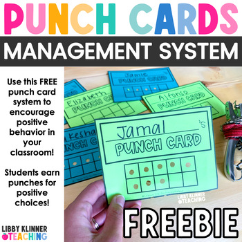 Editable Behavior Punch Cards for Classroom Management – Social