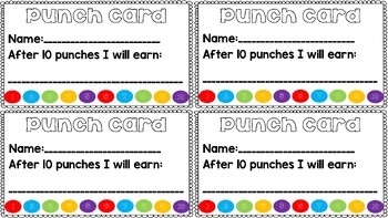 Preview of Punch Card Rewards