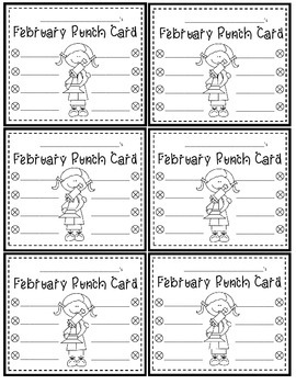 Punch Card - Unique Reward System by Stephanie Blythe | TpT