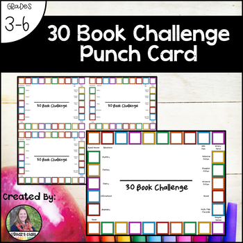 Punch Card for 30 Book Challenge by Draz's Class