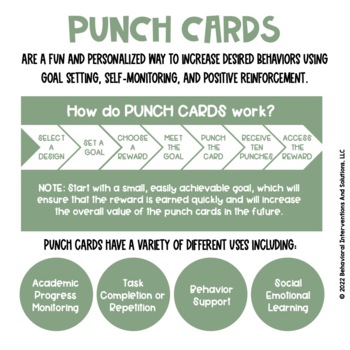 Punch Cards, Behavior Management, Goal Setting & Rewards