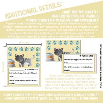 Punch Cards, Behavior Management, Goal Setting & Rewards