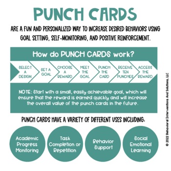 Punch Cards, Behavior Management, Goal Setting & Rewards