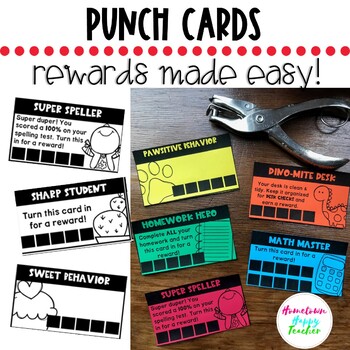 Student Punch Cards for Classroom rewards