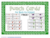 Punch Cards for Back-to-School