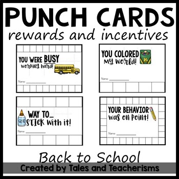 Punch Cards for Rewards and Incentives: Behavior Management PRINT