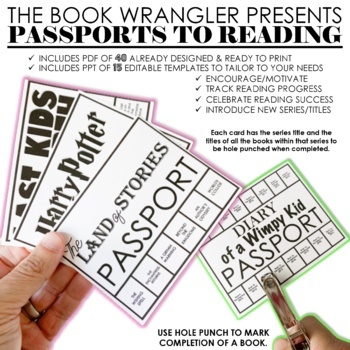 Punchcard Passports to Reading by TheBookWrangler | TPT