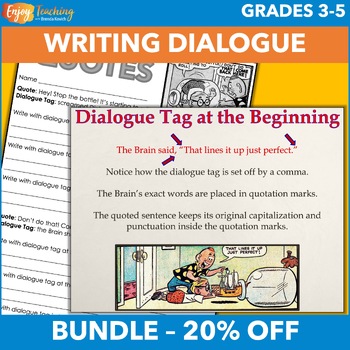 Preview of Writing and Punctuating Dialogue Rules Unit - Fun Activities with Comic Strips