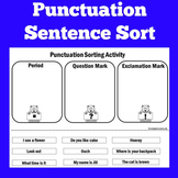 Punctuation | Worksheet Practice Activity Kindergarten 1st