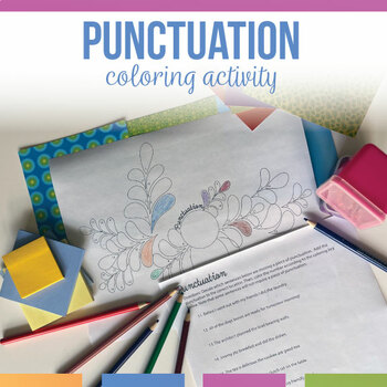 Preview of Punctuation Coloring Activity | Punctuation Coloring Sheet