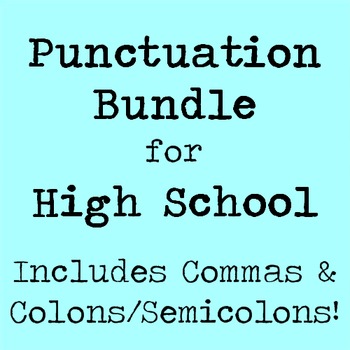 Preview of Punctuation Bundle!  Includes Comma Lesson & Colon/Semicolon Lesson (with Notes)