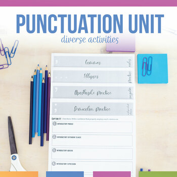 Preview of Punctuation Bundle Semicolons, Colons, Commas, Quotation Marks, & More