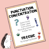 Punctuation Concentration ELA Center Activity