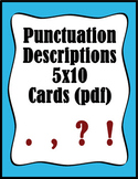 Punctuation Descriptions 5x7 cards (pdf)