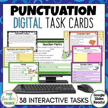 Preview of Digital Punctuation Activities for Google Classroom | Distance Learning