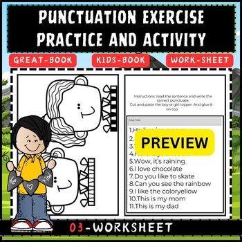 Preview of Punctuation Exercise Practice Worksheets And Activity for kids