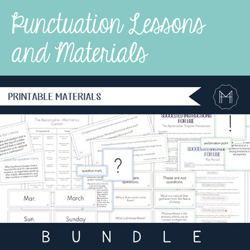 Preview of Punctuation Lessons and Materials
