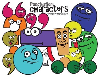 Preview of Punctuation Mark Cartoon Characters (US Version)