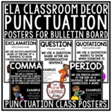 Punctuation Marks Posters Writing Bulletin Board ELA Class