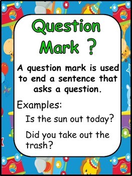 Question Mark Anchor Chart