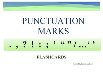 Punctuation Marks – ESL Flashcards