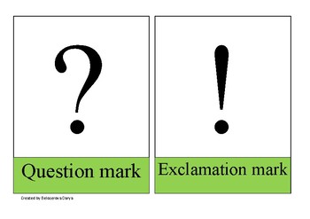 Punctuation Marks – ESL Flashcards