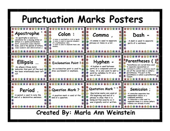 punctuation marks and their uses and examples