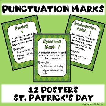 Preview of Punctuation Marks St Patrick's Day Theme