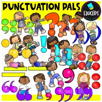 Preview of Punctuation Pals Clip Art Bundle {Educlips Clipart}