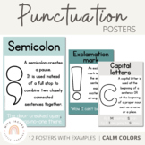 Punctuation Posters | MODERN RAINBOW Color Palette | Calm 