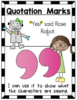 punctuation posters pack set 2 for kindergarten and