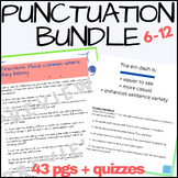 Punctuation Practice and Grammar Worksheets Middle-High Sc