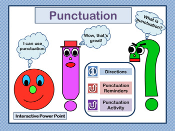 Preview of Punctuation Practice - Interactive Power Point