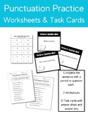 Punctuation Practice Worksheets and Task Cards
