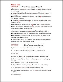 punctuation practice and worksheets commas end marks abbreviations gr 7 8