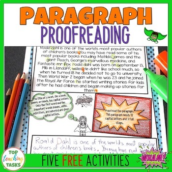 Preview of Punctuation Proofreading Practice Activity Worksheets FREE