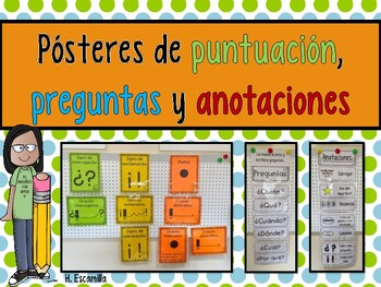 Preview of Punctuation, Questions, & Annotating Posters in Spanish