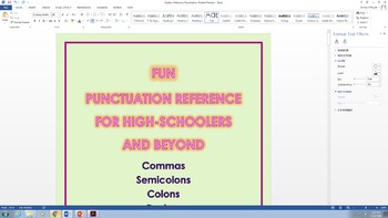 Preview of Punctuation Reference Guide