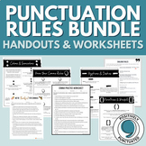 Punctuation Rules: Handouts and Worksheets | No Prep, Midd