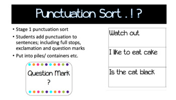 Preview of Punctuation Sort ? . ! #ausbts19