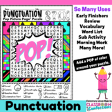Punctuation Word Search Activity : Coloring : Early Finish